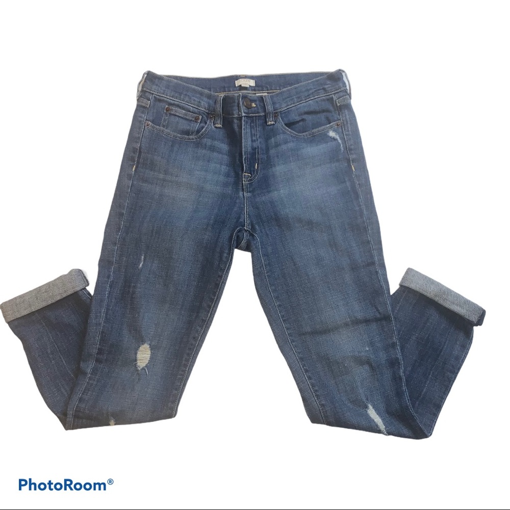 J. Crew stretch distressed jeans